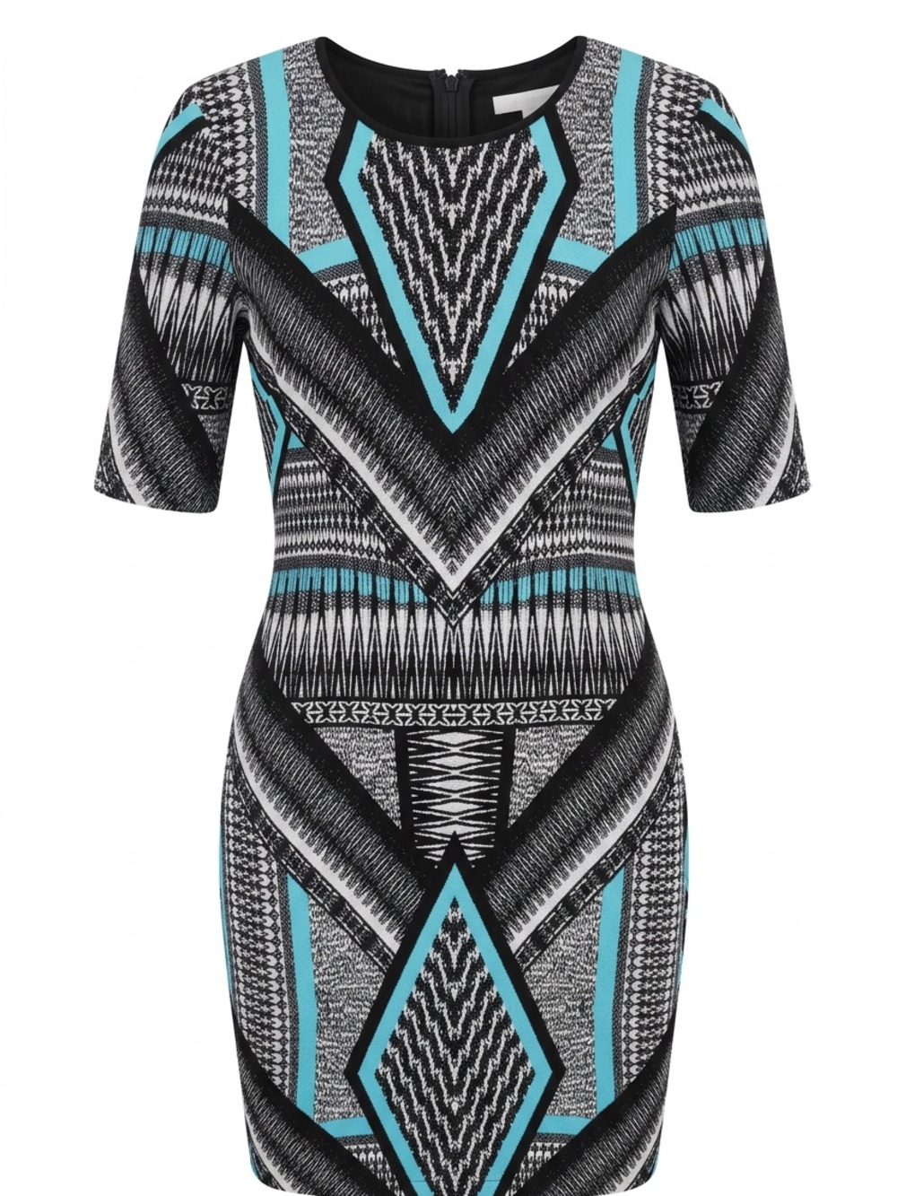 Bisou Bisou Michele Bohbot Women’s Size 10 Geometric midi Sheath Dress ln